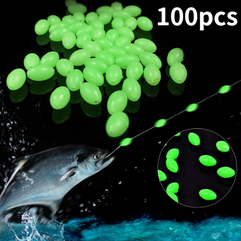 Fishing Equipment Tools - 100 шт./лот овальные ночные светящиеся рыболовные