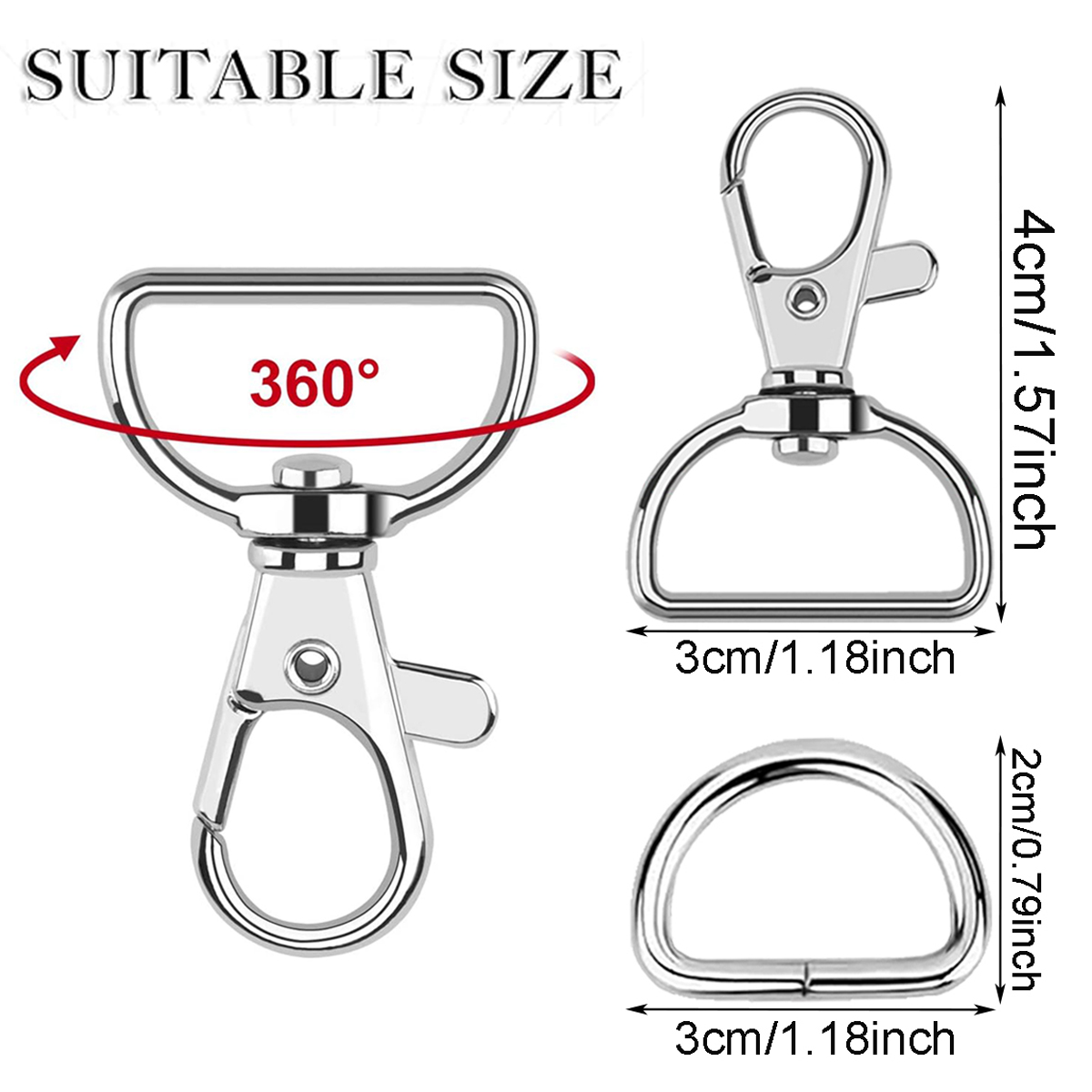 Набор из 10/20 больших D-образ – обзор и цена Fishing Swivel Connector