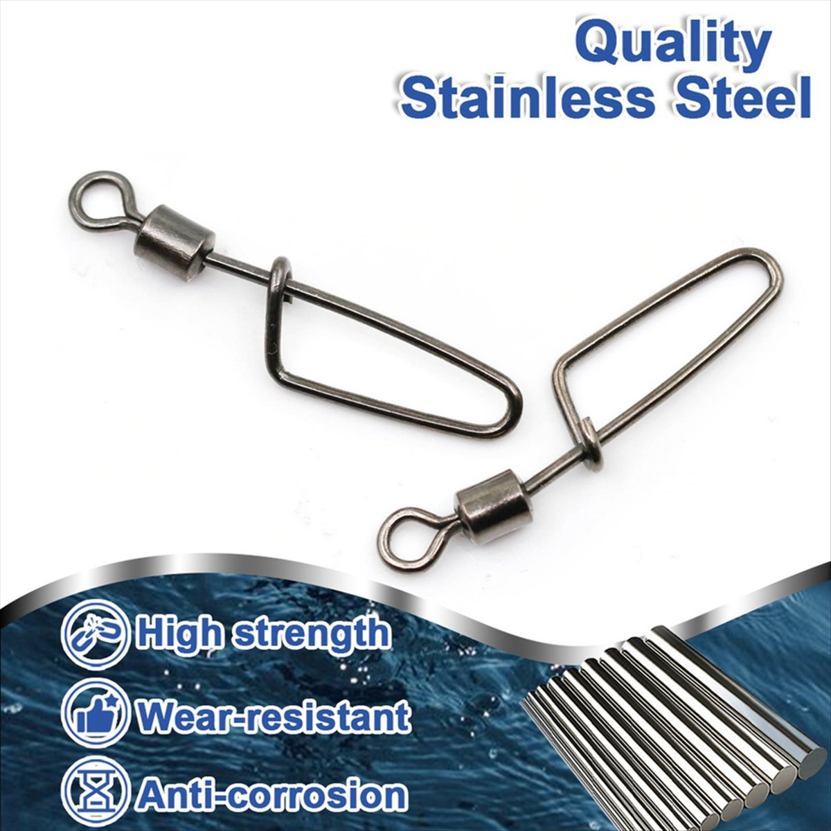 Карабины-вертлюги T34C с защел – обзор и цена Fishing Swivel Connector