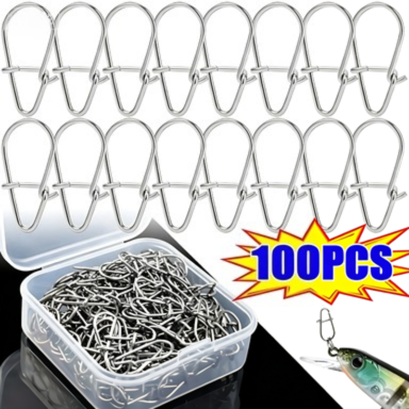 100 шт. застежек-карабинов из  – обзор и цена Fishing Equipment Tools