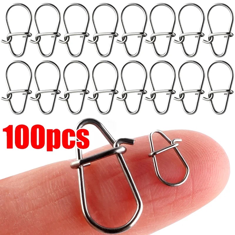 100 шт. застежек-карабинов из  – обзор и цена Fishing Equipment Tools