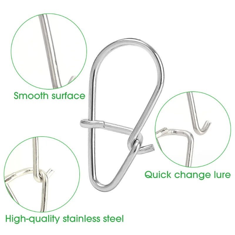 100 шт. застежек-карабинов из  – обзор и цена Fishing Equipment Tools